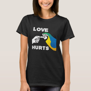 Liebe Hurt Blue and Gold Macaw Parrot Premium T-Sh T-Shirt