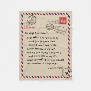 Liebe Husband   Brief an meinen Mann I Liebe Sie Fleecedecke