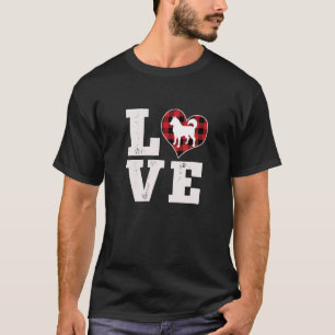 Liebe Husky Dog Lover gibt Dog Buffalo Kariert Val T-Shirt