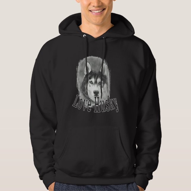 Liebe Husky Hoodie (Vorderseite)