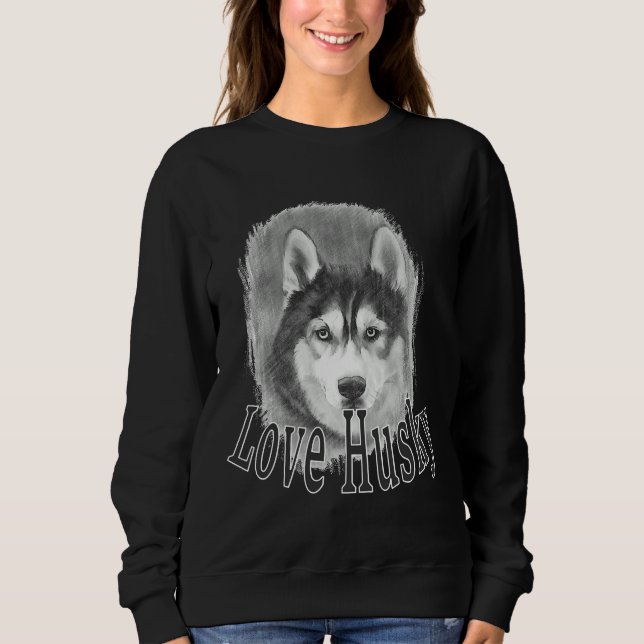 Liebe Husky Sweatshirt (Vorderseite)