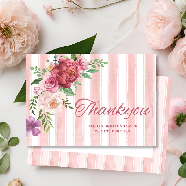 Liebe Hütte Verlobte rosa Bug Brautparty Danke Begleitkarte (Von Creator hochgeladen)