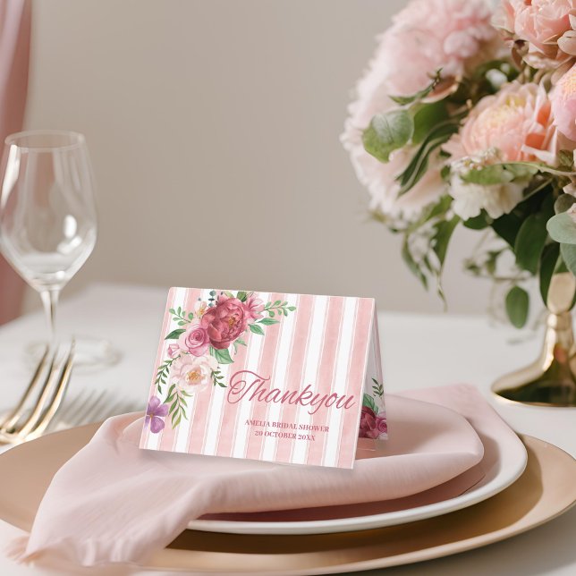 Liebe-Hütte Verlobte rosa Bug Brautparty Dankeskarte (Von Creator hochgeladen)