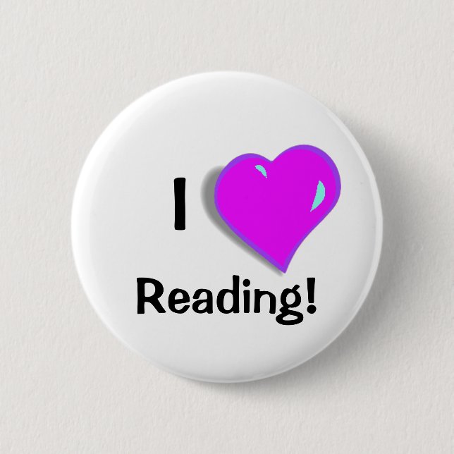 Liebe I Ablesen! Knopf Button (Vorderseite)