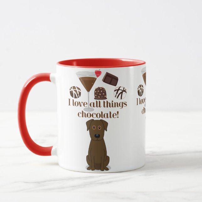 Liebe I alle Sacheschokolade! Tasse (Links)