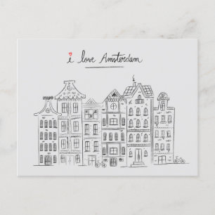 Liebe I Amsterdam-Reise die Niederlande Ankündigungspostkarte