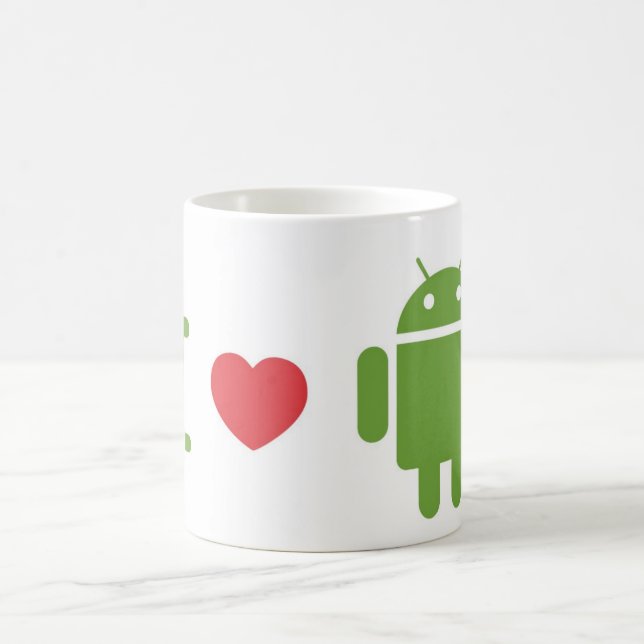 Liebe I Android Tasse (Mittel)
