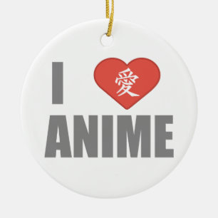 Liebe I Anime Keramikornament