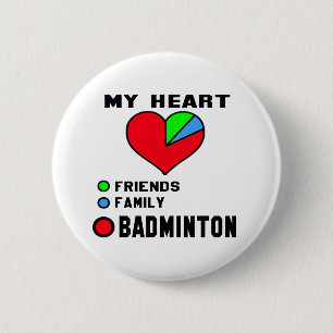 Liebe I Badminton Button