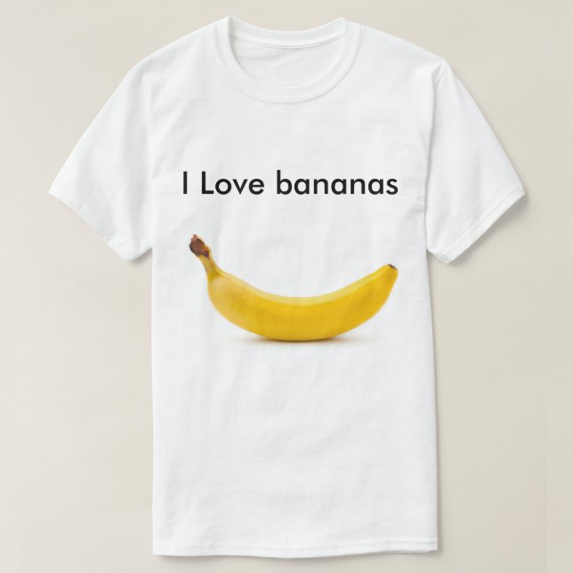 Liebe I Bananen T-Shirt (Design vorne)
