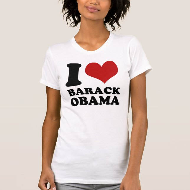 Liebe I Barack Obama Vintages T-Shirt (Vorderseite)