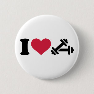 Liebe I Barbell Dumbbell Button