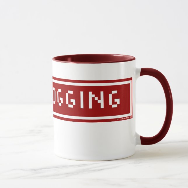 Liebe I Blogging Blog-Knopf-Tasse Tasse (Rechts)