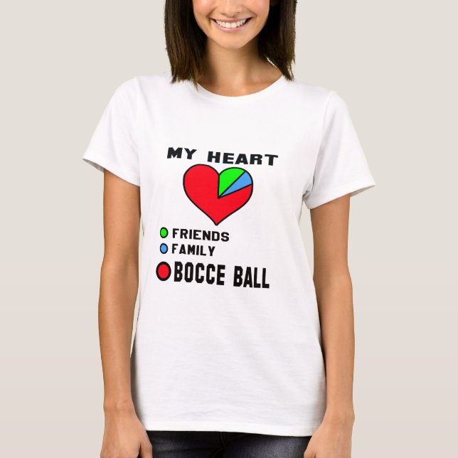 Liebe I Bocce Ball T-Shirt (Vorderseite)