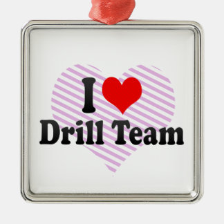Liebe I Bohrgerät-Team Silbernes Ornament