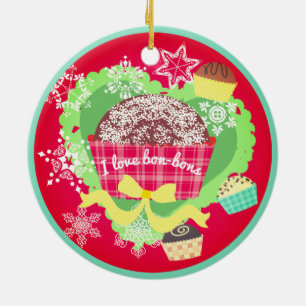 Liebe I Bon Bonsschokoladen Weihnachtsverzierung Keramikornament