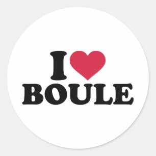 Liebe I Boule Petanque Runder Aufkleber