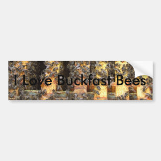 Liebe I buckfast Bienen Autoaufkleber