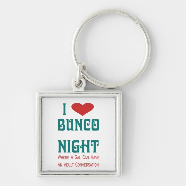 Liebe I bunco Nacht Schlüsselanhänger (Vorne)