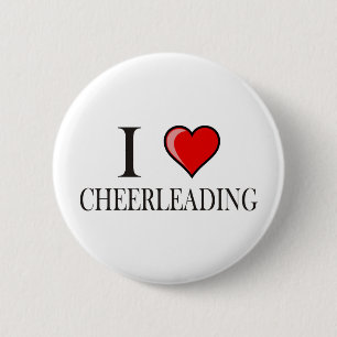 Liebe I cheerleading Button
