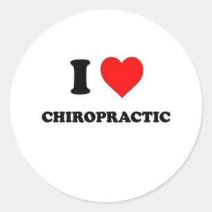 Liebe I Chiropraktik Runder Aufkleber