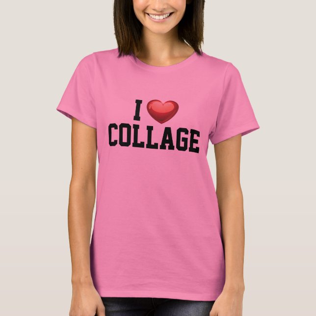 Liebe I Collagen-Unirosa T-Shirt (Vorderseite)