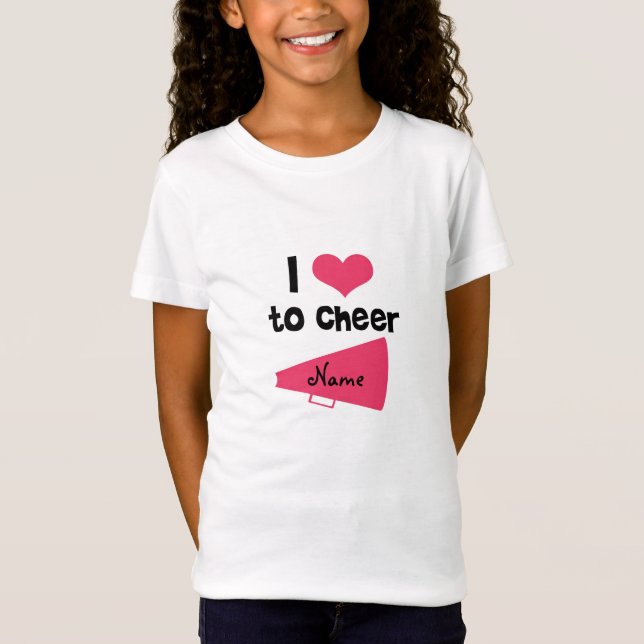 Liebe I, - coolem Cheerleader-Material zuzujubeln T-Shirt (Vorderseite)