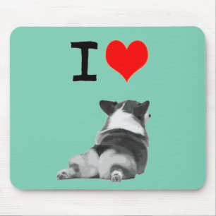 Liebe I Corgi-Hintern Mousepad