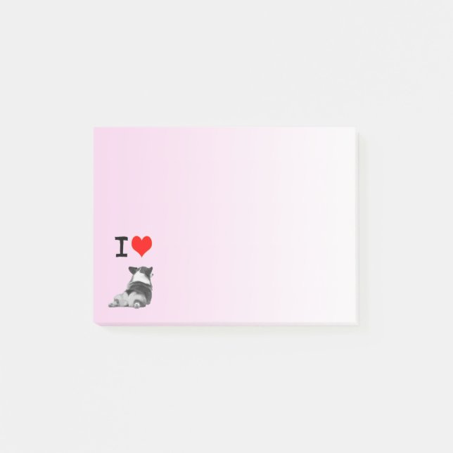 Liebe I Corgis Post-it Klebezettel (Vorderseite)