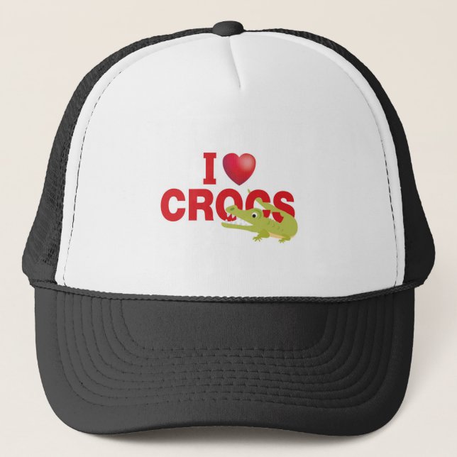 Liebe I crocs Truckerkappe (Vorderseite)