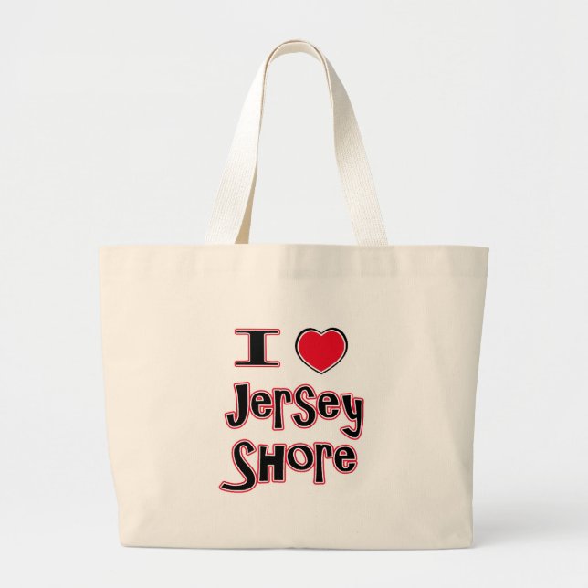 Liebe I das Jerseyuferrot Jumbo Stoffbeutel (Vorne)
