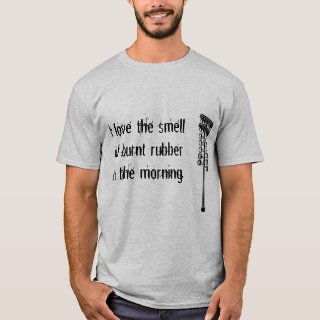 Liebe I das smellof Gummi gebrannt T-Shirt (Vorderseite)