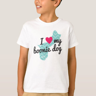 Liebe I der Kinder mein Boonie Hundeshirt (blau) T-Shirt
