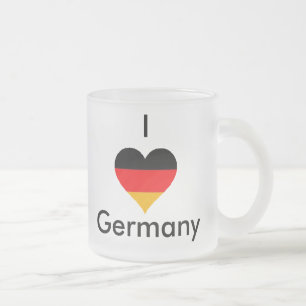 Liebe I Deutschland-Glas-Tasse! Mattglastasse
