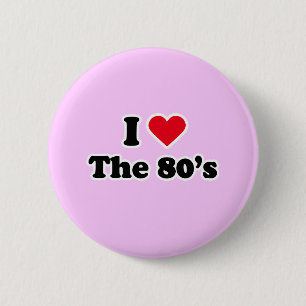 Liebe I die Achtzigerjahre Button