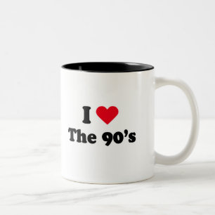Liebe I die Neunzigerjahre Zweifarbige Tasse