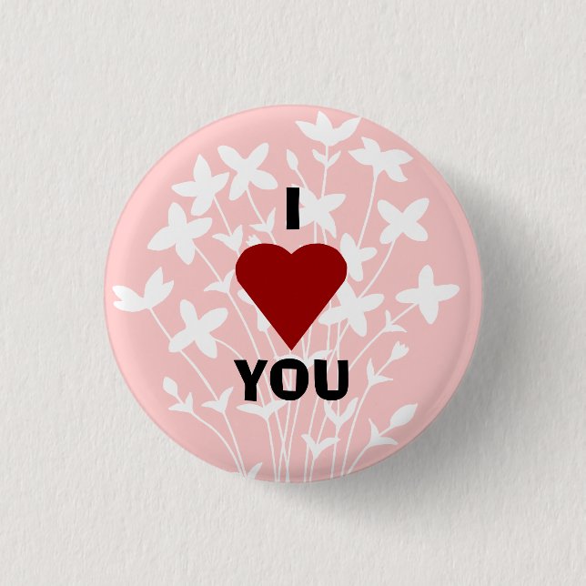 Liebe I, die Sie knöpfen Button (Vorderseite)