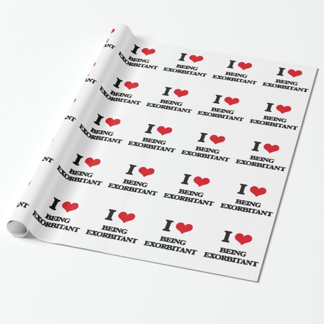 Liebe I, die übertrieben ist Geschenkpapier (Ungerollt)