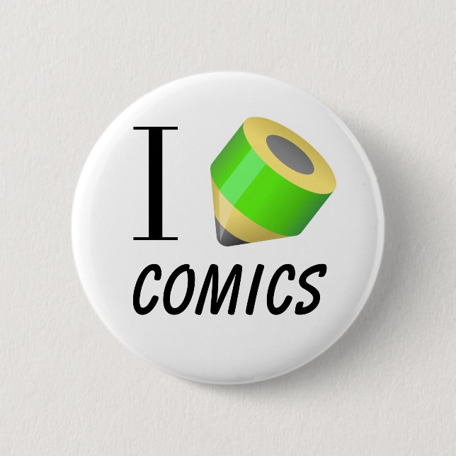 Liebe I, die zeichnet "Comicen" Button (Vorderseite)