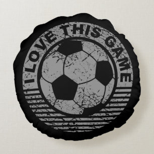 Liebe I dieses Spiel - Fußball-/Fußbalball Rundes Kissen