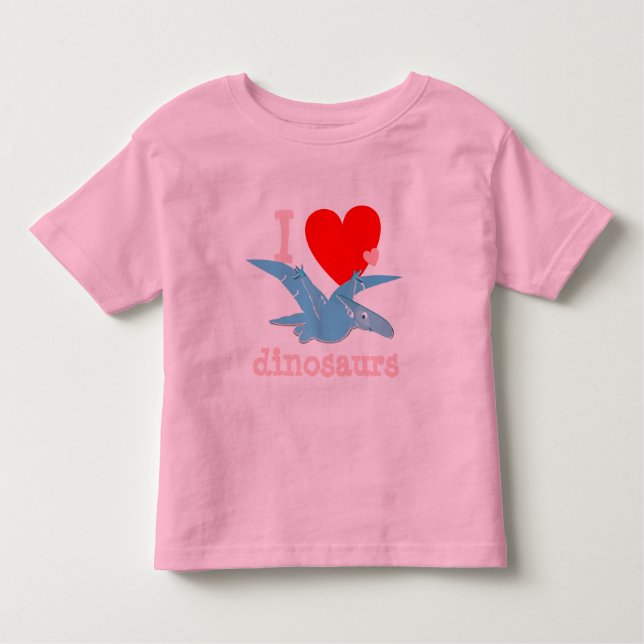 Liebe I Dinosaurier-KinderT - Shirt (Vorderseite)