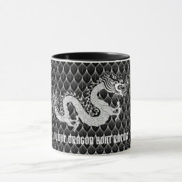 Liebe I Drache-Regatta-schwarzer u. weißer Drache Tasse