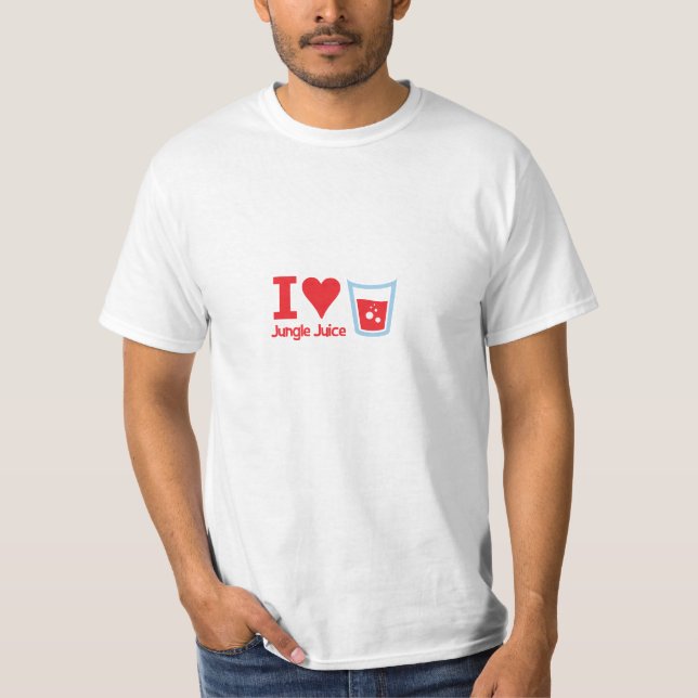 Liebe I Dschungel-Saft-grundlegendes T-Shirt (Vorderseite)