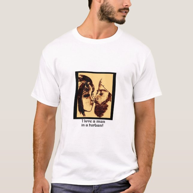 Liebe I ein Mann in einem Turban T-Shirt (Vorderseite)