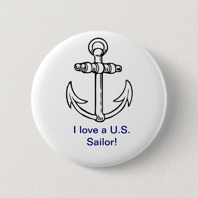 Liebe I ein US-Seemann-Knopf Button (Vorderseite)