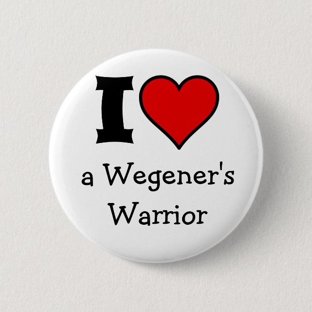 Liebe I ein Wegener Knopf Button (Vorderseite)