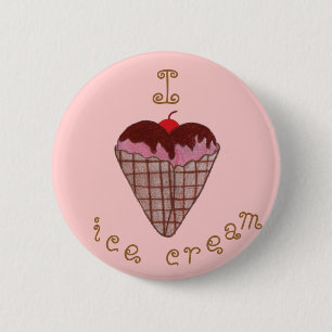Liebe I Eiscreme Button