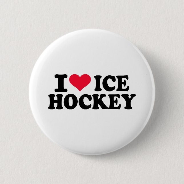 Liebe I Eishockey Button (Vorderseite)