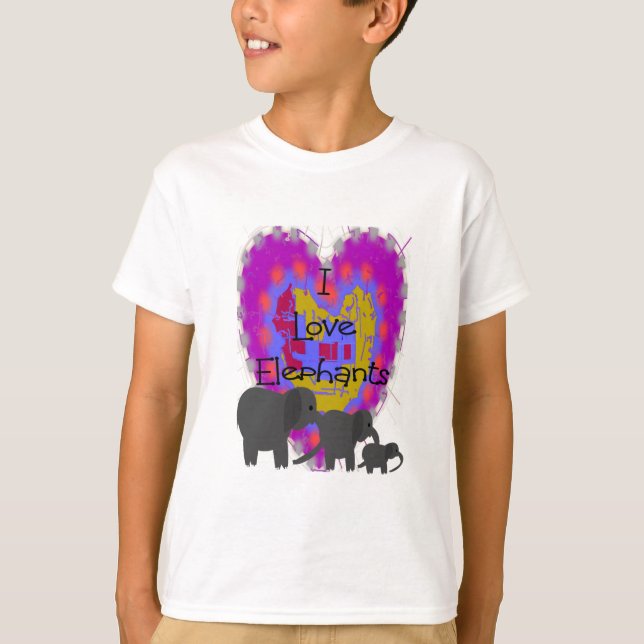Liebe I ELEFANTEN KinderT - Shirt (Vorderseite)