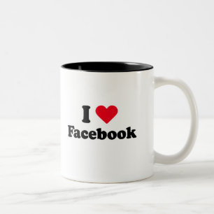 Liebe I Facebook T - Shirt Zweifarbige Tasse